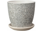 Горшок Гризайль светло-серый бутон №7